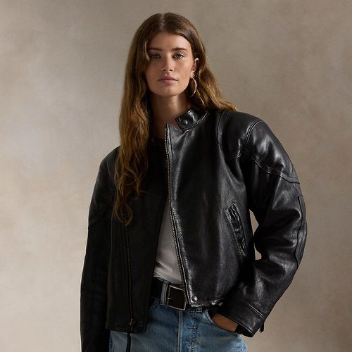 Leather Moto Jacket - Polo Ralph Lauren - Modalova