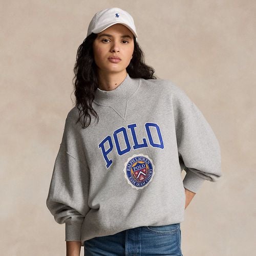 Logo Crest Lightweight Fleece Mockneck - Polo Ralph Lauren - Modalova