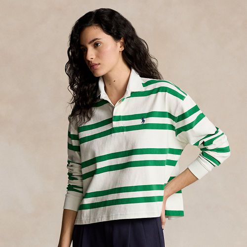 Striped Cropped Jersey Rugby Shirt - Polo Ralph Lauren - Modalova