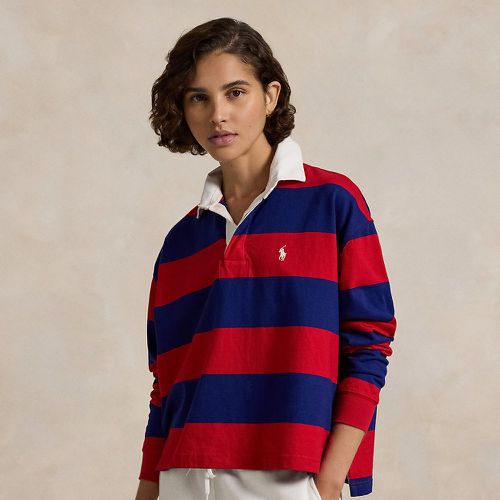 Striped Cropped Jersey Rugby Shirt - Polo Ralph Lauren - Modalova