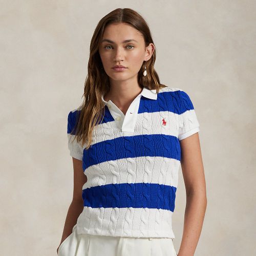 Slim Fit Cable-Knit Polo Shirt - Polo Ralph Lauren - Modalova