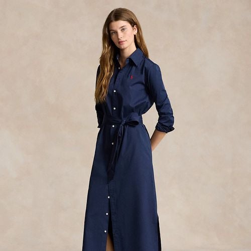 Belted Cotton Midi Shirtdress - Polo Ralph Lauren - Modalova