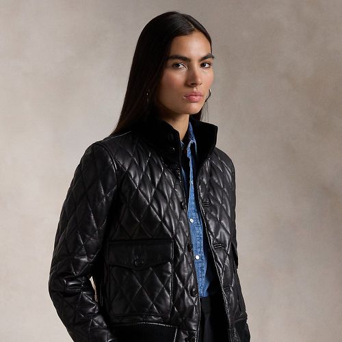 Quilted Leather Bomber Jacket - Polo Ralph Lauren - Modalova