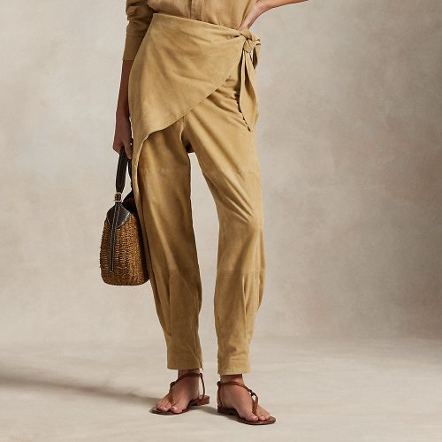 Suede Tapered Wrap Trouser - Polo Ralph Lauren - Modalova