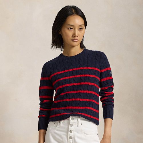 Striped Cable Wool-Cashmere Jumper - Polo Ralph Lauren - Modalova