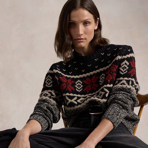 Snowflake-Motif Wool Crewneck Jumper - Polo Ralph Lauren - Modalova