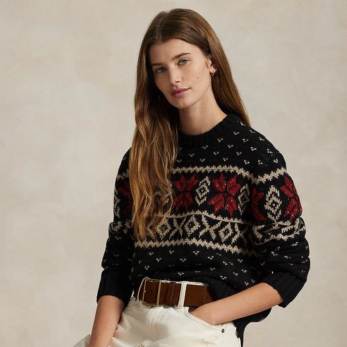 Snowflake-Motif Wool Crewneck Jumper - Polo Ralph Lauren - Modalova