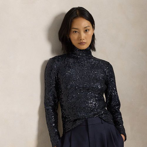 Sequinned Mesh Roll Neck - Polo Ralph Lauren - Modalova