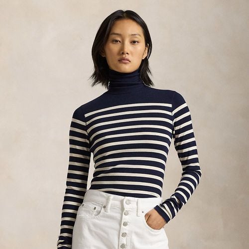 Striped Rib-knit Roll Neck - Polo Ralph Lauren - Modalova