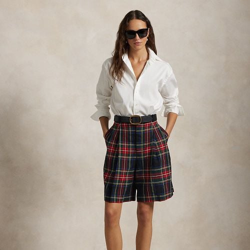 Plaid Pleated Wool Short - Polo Ralph Lauren - Modalova