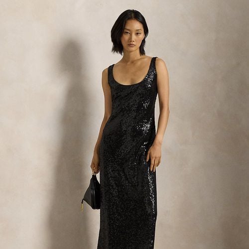 Sequinned Scoopneck Dress - Polo Ralph Lauren - Modalova