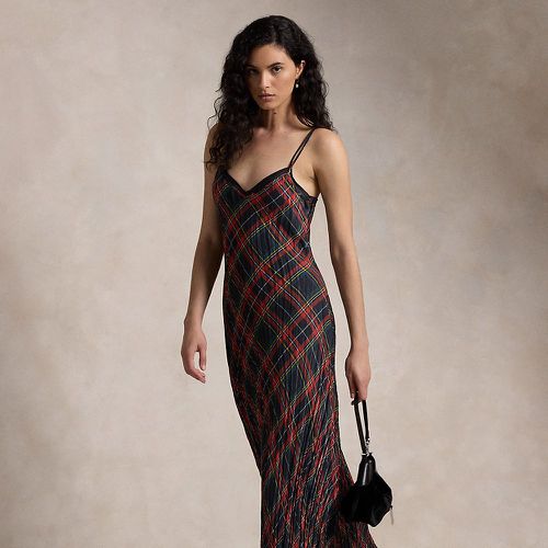 Plaid Crinkled Slip Dress - Polo Ralph Lauren - Modalova