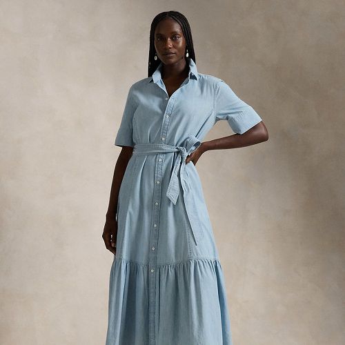 Tiered Cotton Chambray Shirtdress - Polo Ralph Lauren - Modalova
