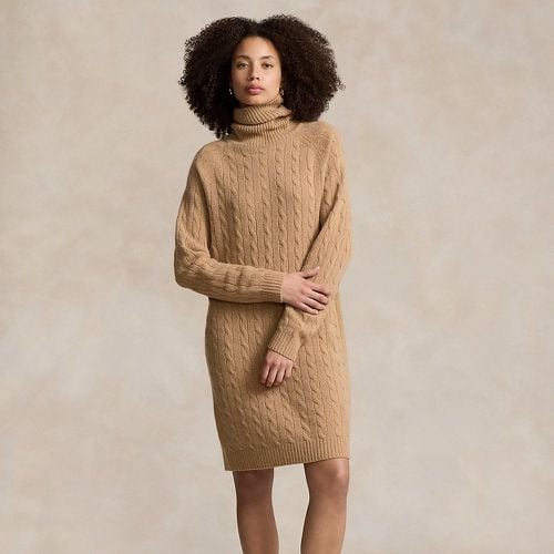 Cable Wool-Cashmere Roll Neck Dress - Polo Ralph Lauren - Modalova