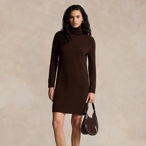 Cable Wool-Cashmere Roll Neck Dress - Polo Ralph Lauren - Modalova