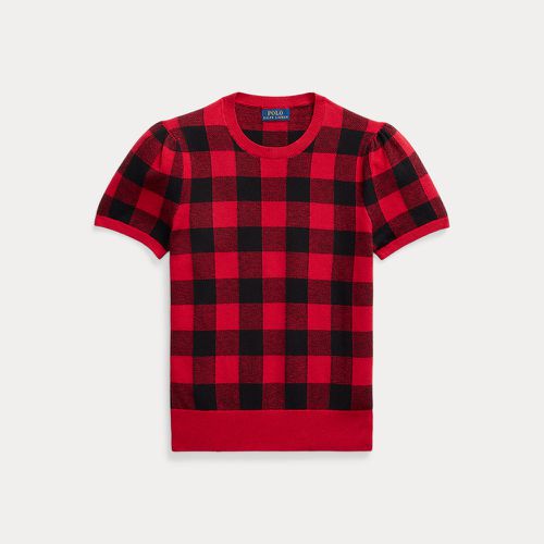 Plaid Cotton-Wool Short-Sleeve Jumper - Polo Ralph Lauren - Modalova