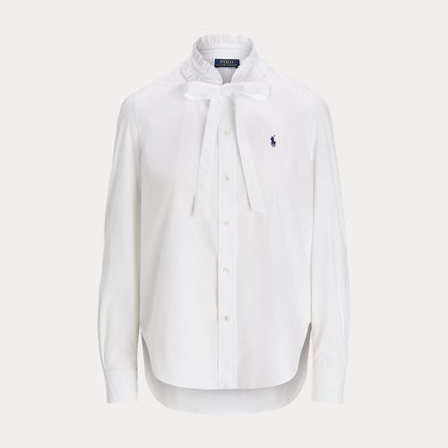 Classic Fit Tie-Neck Cotton Shirt - Polo Ralph Lauren - Modalova