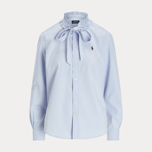 Classic Fit Tie-Neck Cotton Shirt - Polo Ralph Lauren - Modalova