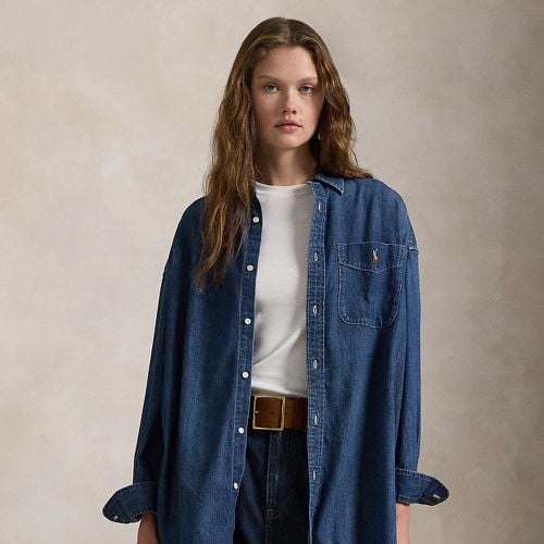 Oversize Fit Denim Shirt - Polo Ralph Lauren - Modalova