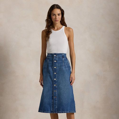 Denim A-Line Midi Skirt - Polo Ralph Lauren - Modalova