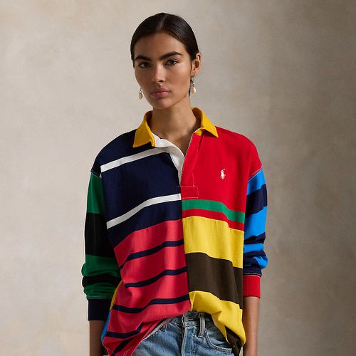 Patchwork-Stripe Jersey Rugby Shirt - Polo Ralph Lauren - Modalova