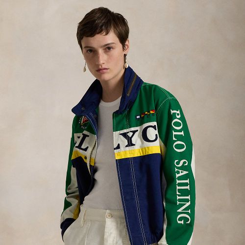 Logo Canvas Racing Jacket - Polo Ralph Lauren - Modalova