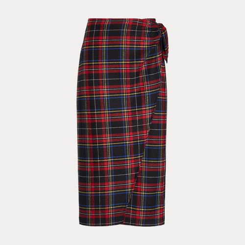 Plaid Wool-Blend Wrap Skirt - Polo Ralph Lauren - Modalova