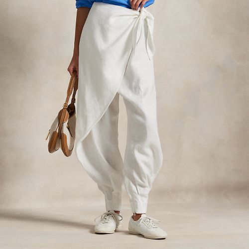 Linen Wide-Leg Tapered Wrap Trouser - Polo Ralph Lauren - Modalova