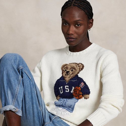 Polo Bear Cotton-Linen Crewneck Jumper - Polo Ralph Lauren - Modalova