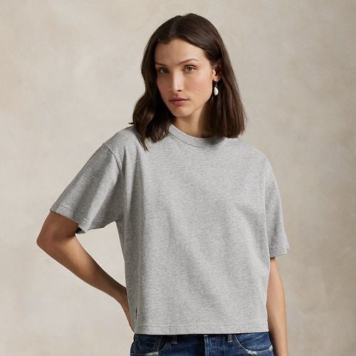 Cotton Jersey Cropped Crewneck T-Shirt - Polo Ralph Lauren - Modalova