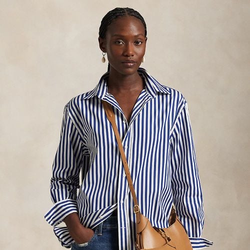 Oversize Fit Striped Cotton Shirt - Polo Ralph Lauren - Modalova