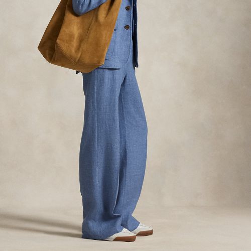 Linen-Cotton Twill Wide-Leg Trouser - Polo Ralph Lauren - Modalova