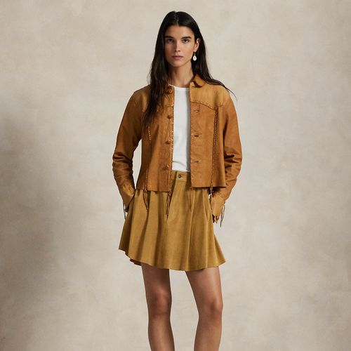 Jupe plissée en daim - Polo Ralph Lauren - Modalova