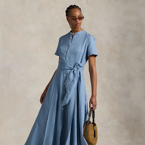Belted Silk-Blend A-Line Dress - Polo Ralph Lauren - Modalova