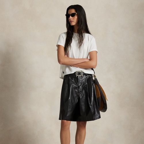 Short en cuir avec plis - Polo Ralph Lauren - Modalova
