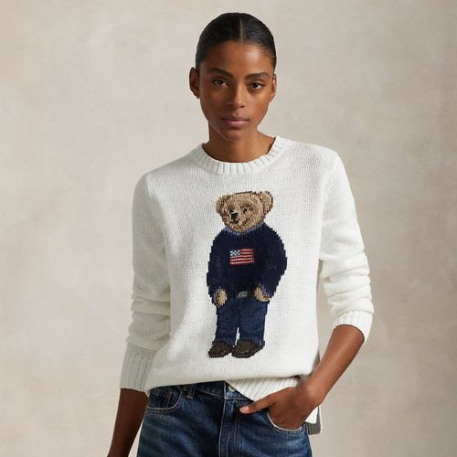 Pull col rond Polo Bear en lin et coton - Polo Ralph Lauren - Modalova