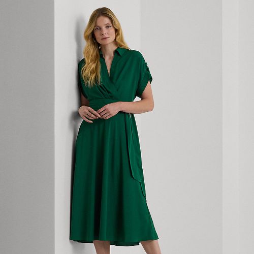 Belted Crepe Dress - Lauren - Modalova