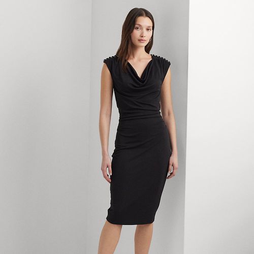 Chain-Trim Stretch Jersey Cowlneck Dress - Lauren - Modalova