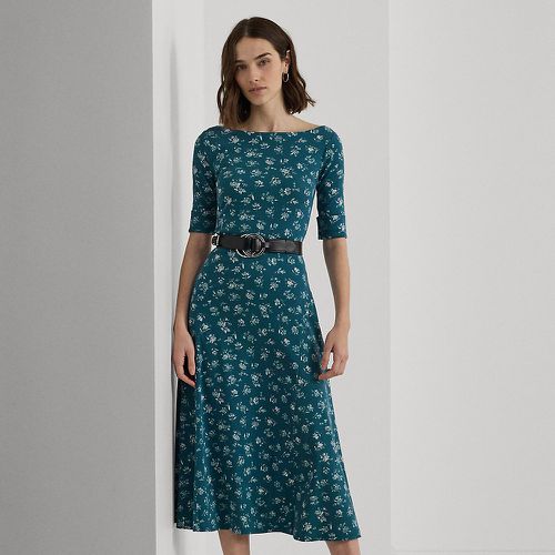 Floral Stretch Cotton Midi Dress - Lauren - Modalova