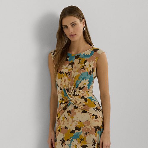Floral Twist-Front Jersey Dress - Lauren - Modalova