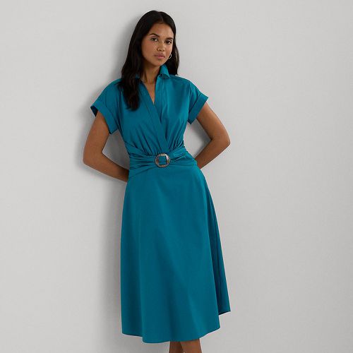 Stretch-Cotton Blend Surplice Dress - Lauren - Modalova