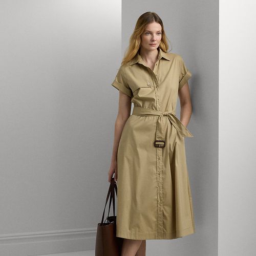 Belted Stretch-Cotton Blend Shirtdress - Lauren - Modalova