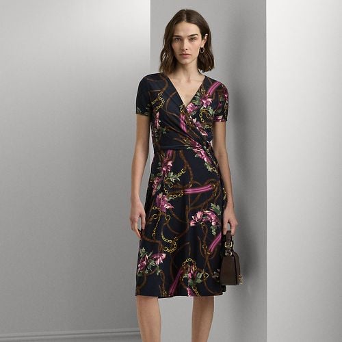 Print Surplice Jersey Dress - Lauren - Modalova