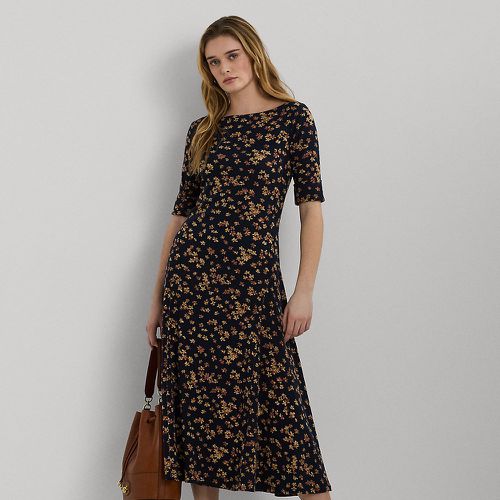 Floral Stretch Cotton Midi Dress - Lauren - Modalova