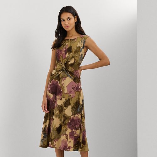 Floral Twist-Front Jersey Dress - Lauren - Modalova