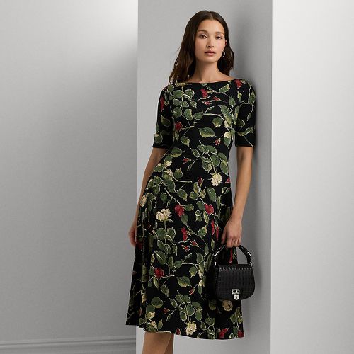 Floral Stretch Cotton Midi Dress - Lauren - Modalova