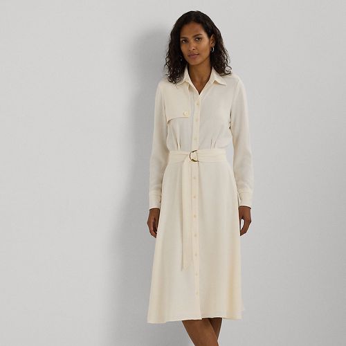 Belted Double-Faced Georgette Shirtdress - Lauren - Modalova