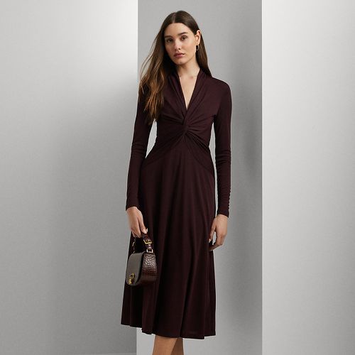 Twist-Front Stretch Jersey Dress - Lauren - Modalova