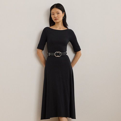 Petite - Stretch Cotton Midi Dress - Lauren Petite - Modalova