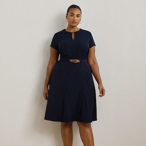 Curve - Belted Georgette Dress - Lauren Curve - Modalova